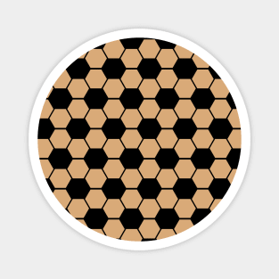 Football / Soccer Ball Texture on Brown Background Magnet